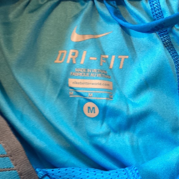 NIKE💫 Mens Blue Print Dri-Fit Sport Shorts with Pockets - Picture 5 of 7